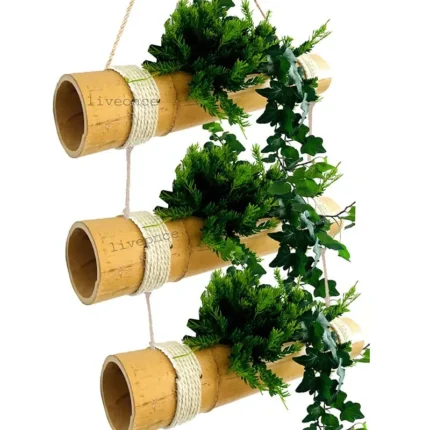 Three Tier Bamboo Hanging Planters